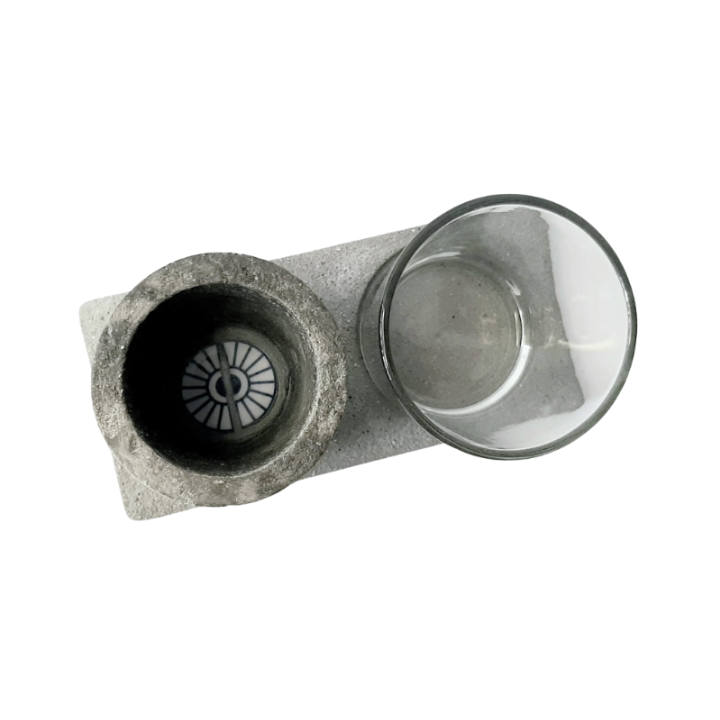 Tooth Brush/Paste Holder, Rinse Glass and Base